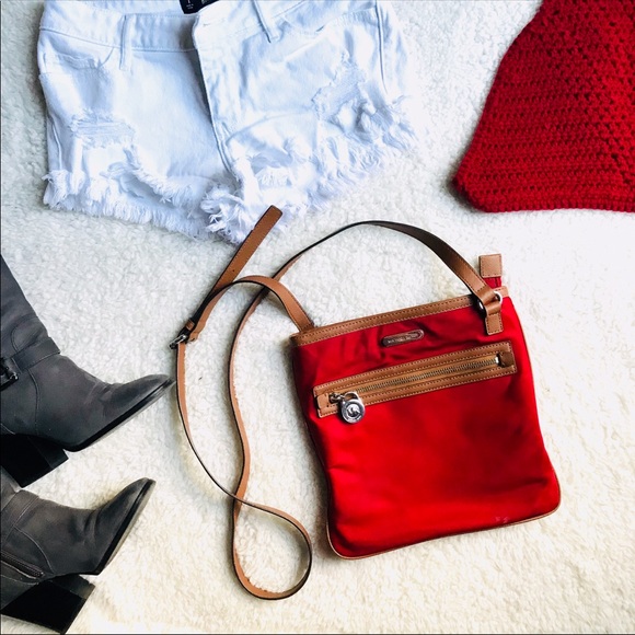 MICHAEL Michael Kors Handbags - Michael Kors Kempton Crossbody Scarlet Red Wine